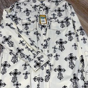 Super cute bling button down